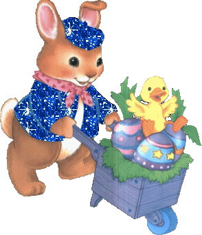 Gif animé Pâques lapin oeuf